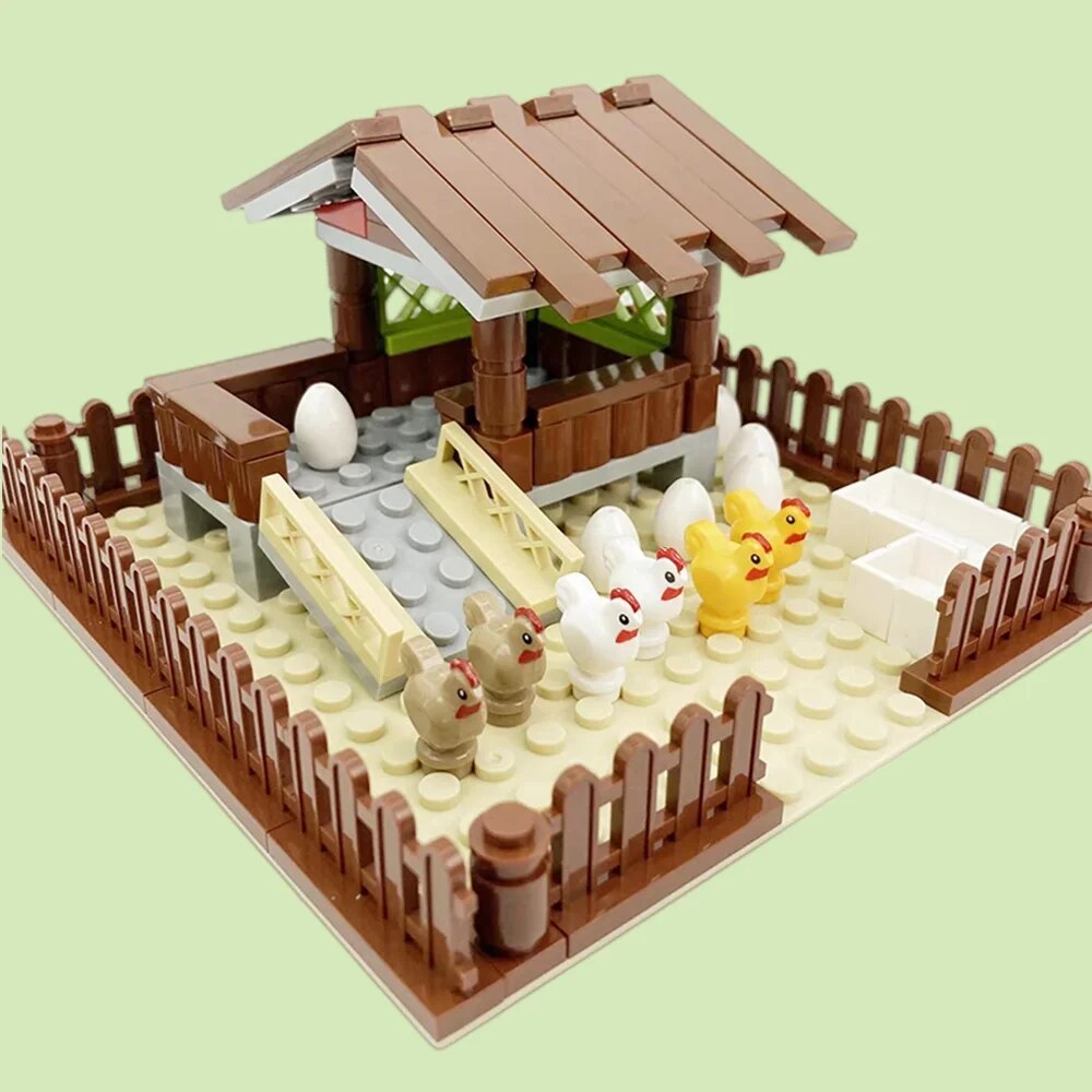 Urban Farming For Kids - Nuevos Bloques de Construcción Modelo Gallinero