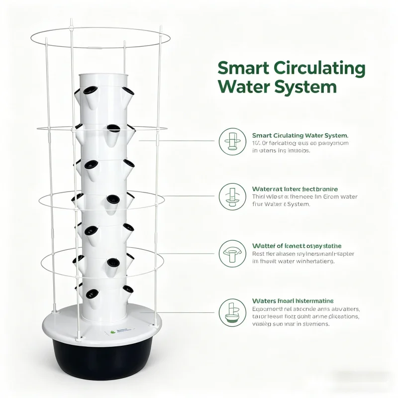 Torre Hidropónica Vertical Spa - Hydroponic Tower Planter reseña y precio