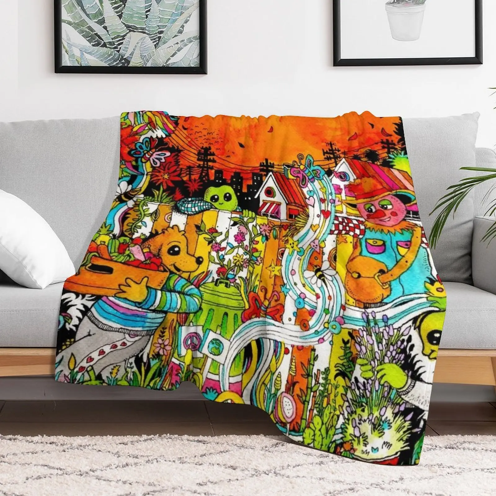 Manta decorativa suave Urban F - Urban Farming Home reseña y precio